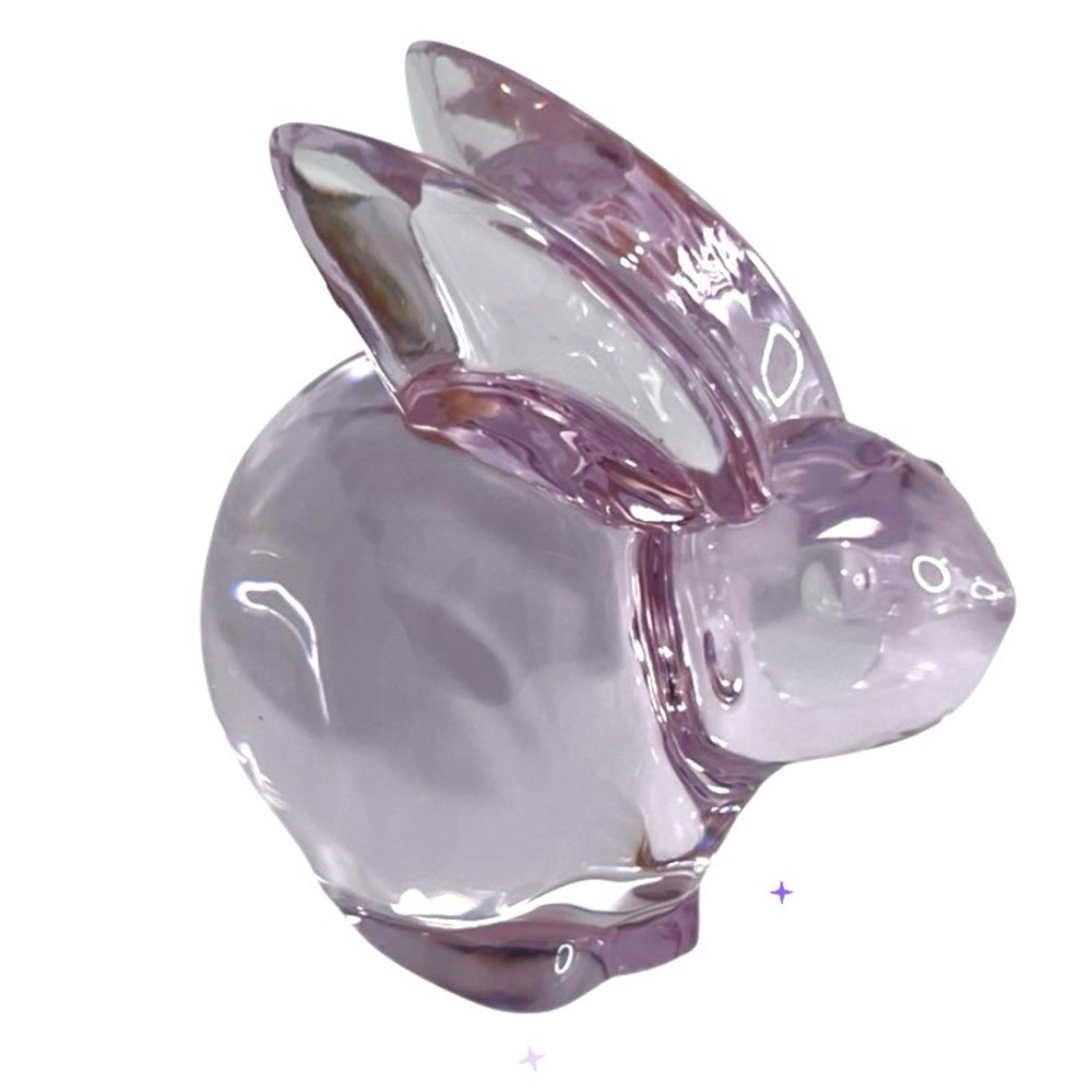 Oneida Crystal Pink Rabbit Bunny Figurine Made in Korea